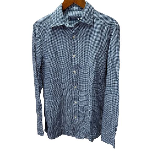 Vineyard Vines Other - Vineyard Vines Men's Shirt sz S 100% Linen Long Sleeve Plaid #H355